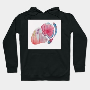 abstract art watercolor cell organic stain Hoodie